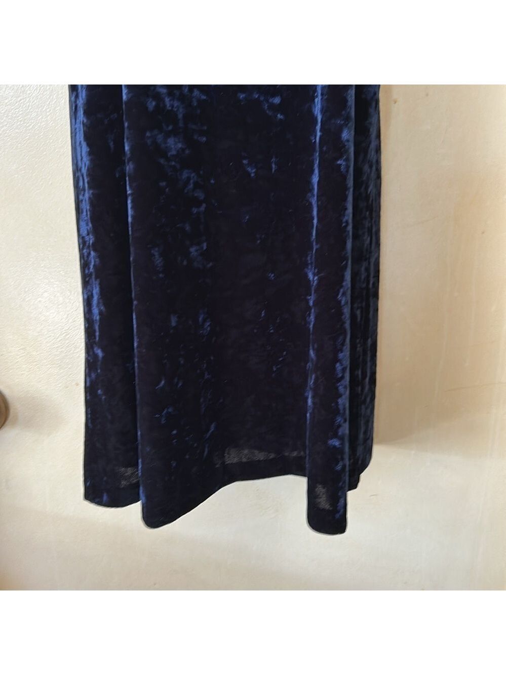 Necessary Objects jewel blue crushed velvet swing dress size M - Picture 3 of 8